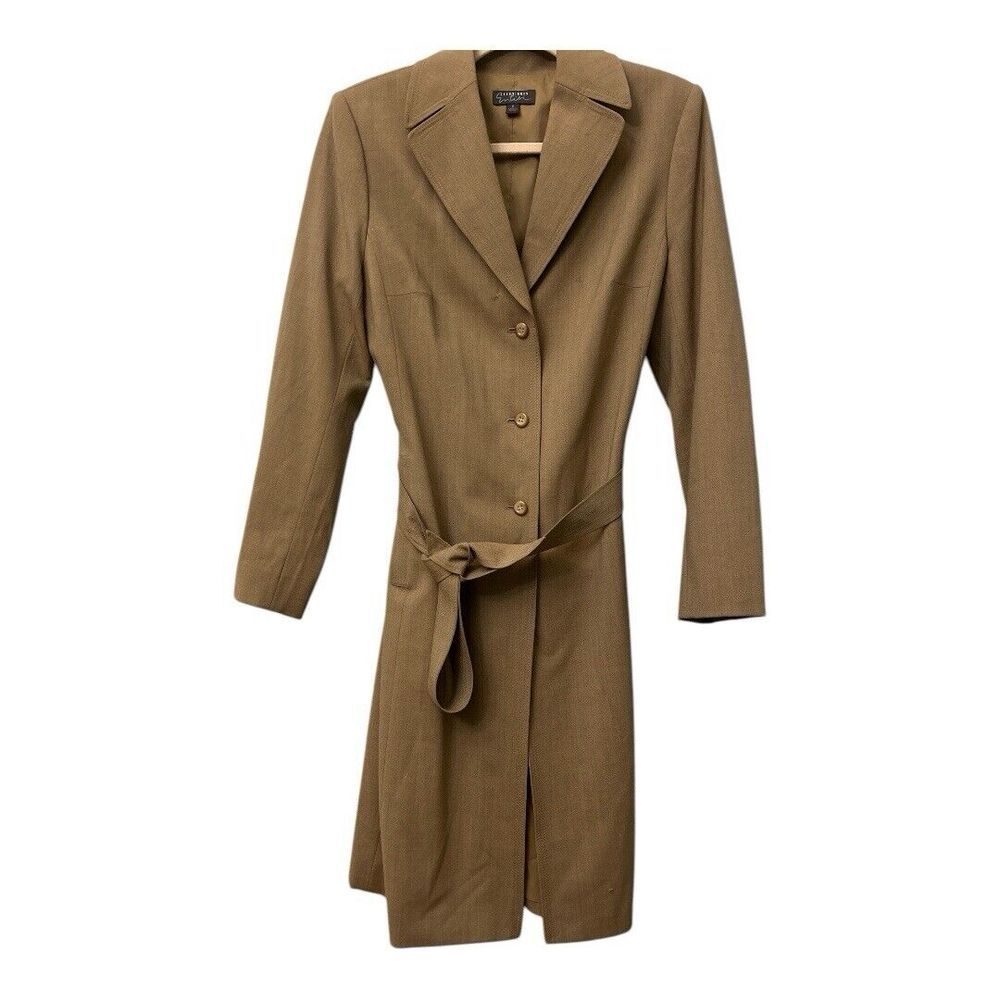 Classiques Entier Nordstrom Wool Lightweight LengthTrench Coat Dress Tan Size 6